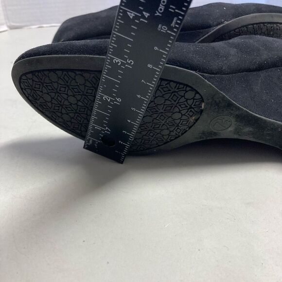 MERONA Women’s Wedge Heels Size 7.5 Black Faux Suede - Picture 8 of 12